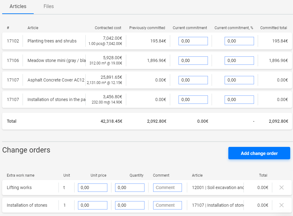 Subcontractor billing with linked line-items