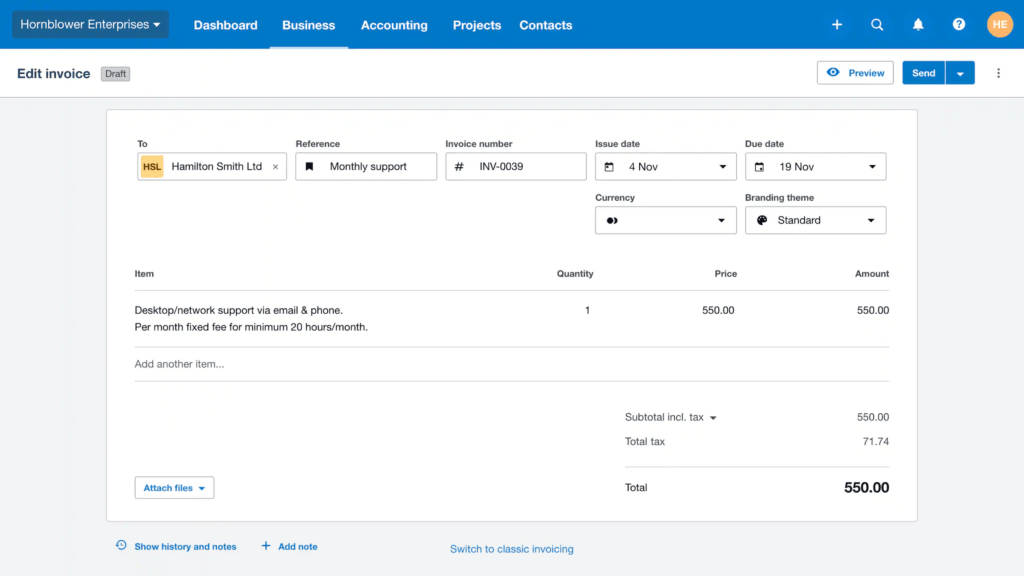 Bill approval on Xero construction cost control software